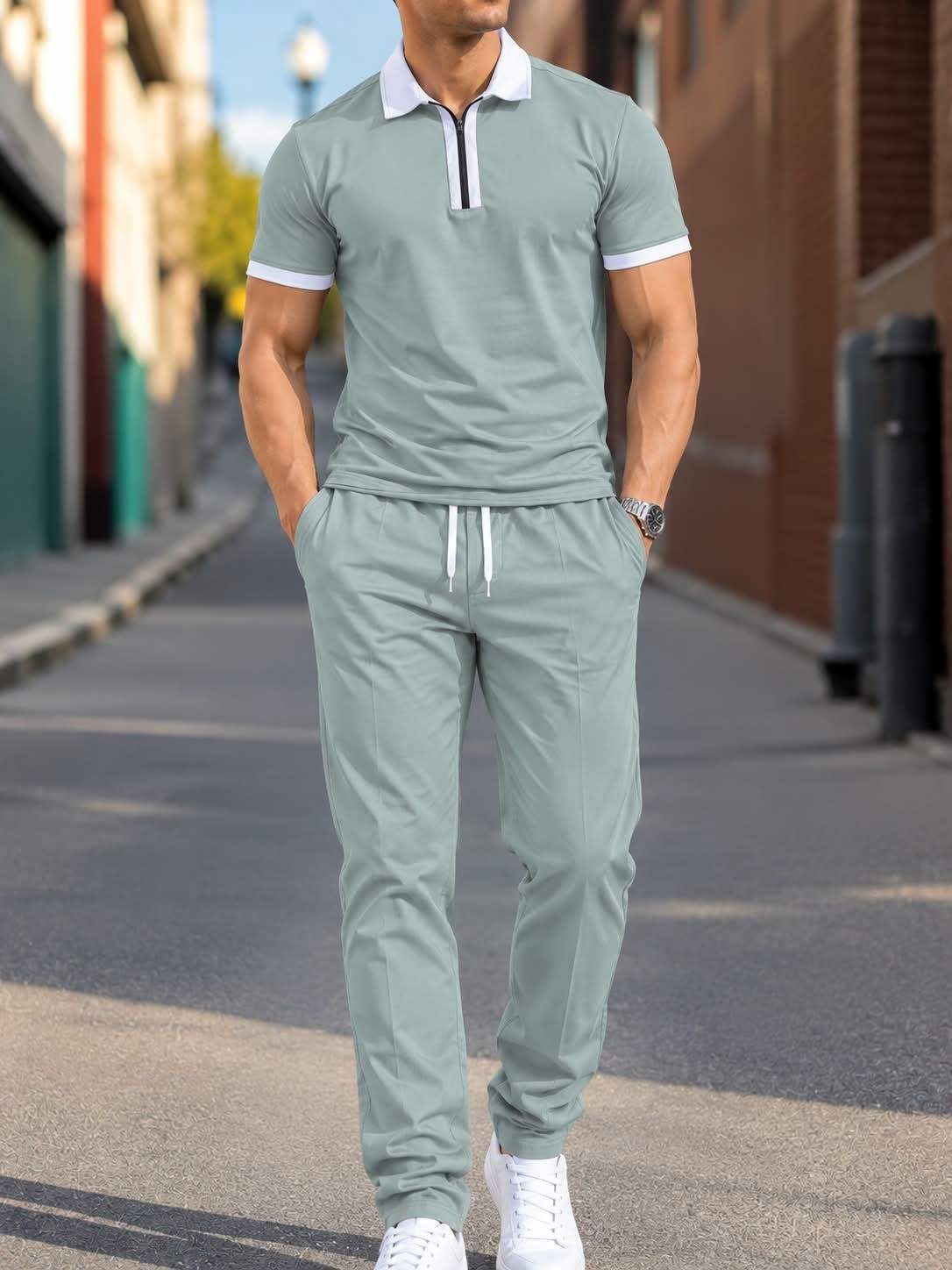 Men's Premium Short Sleeve & Trouser Set PS-1L