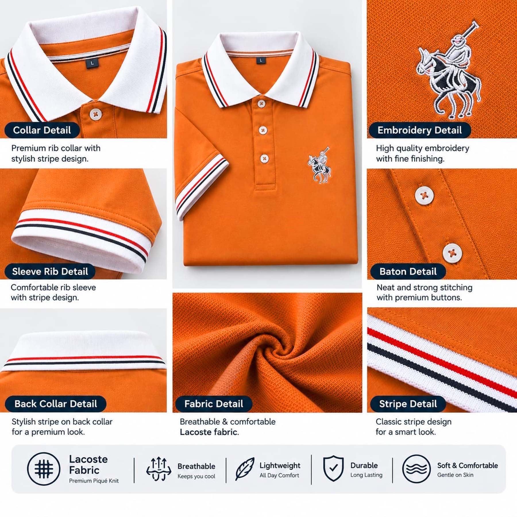 Premium Men's Polo T-shirt  PO-16E