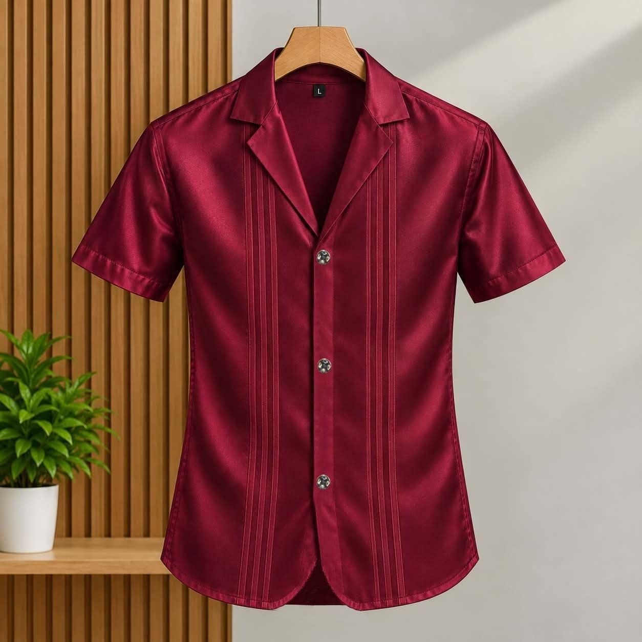 Euro Classic Men's Premium Shirt-1Maroon