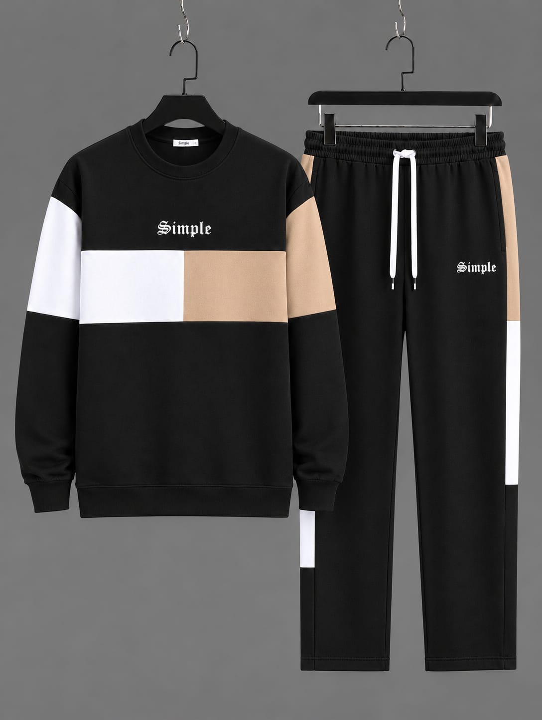 Premium Sweatshirt & Sweatpants Set SS-2Black