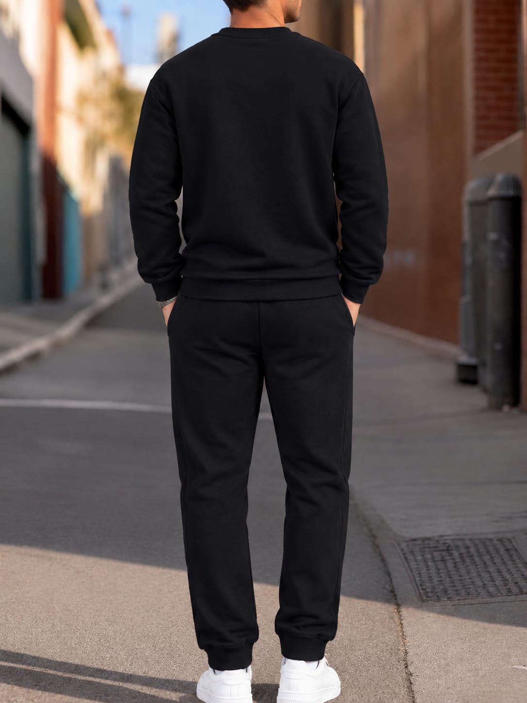 Premium Sweatshirt & Sweatpants Set SS-2Black